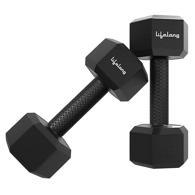 Lifelong PVC Hex Dumbbells Pack of 2 - Image 1
