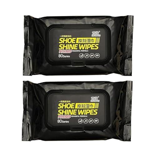 Shoe Wipes & Sneaker Wipes – (80 + 80 Count) Pack of 2 – Quick Wipes for Shoes Cleaning – Shoe Cleaning Wipes for All Shoes – Portable Cleaner for Sneakers, Leather & Sports Footwear White - Image 1