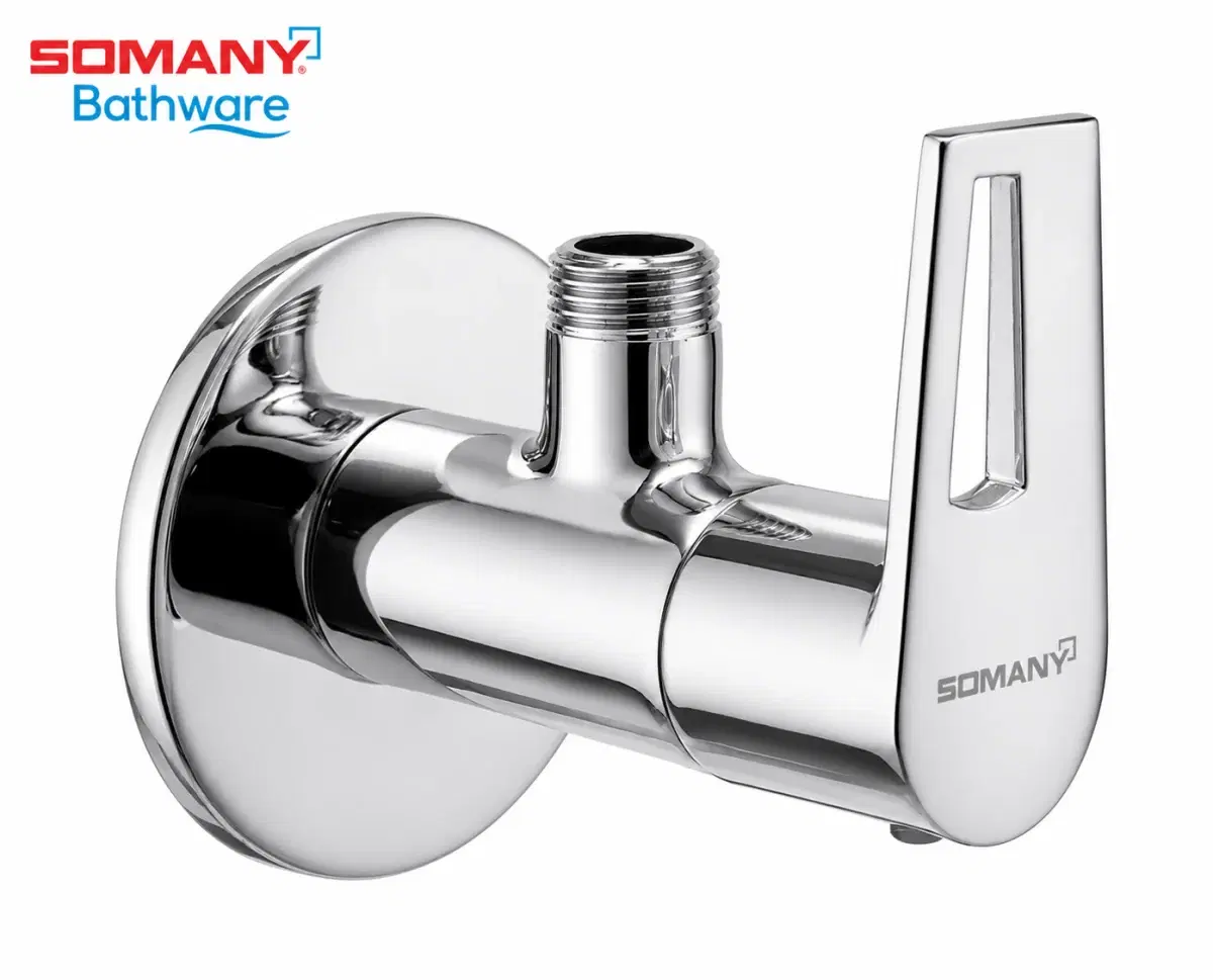 SOMANY JUPITER Angular Stop Cock | Dual Outlet Brass Faucet with Premium Chrome Finish | Leak-Proof, Durable & Ergonomic Bathroom Fitting - Image 1