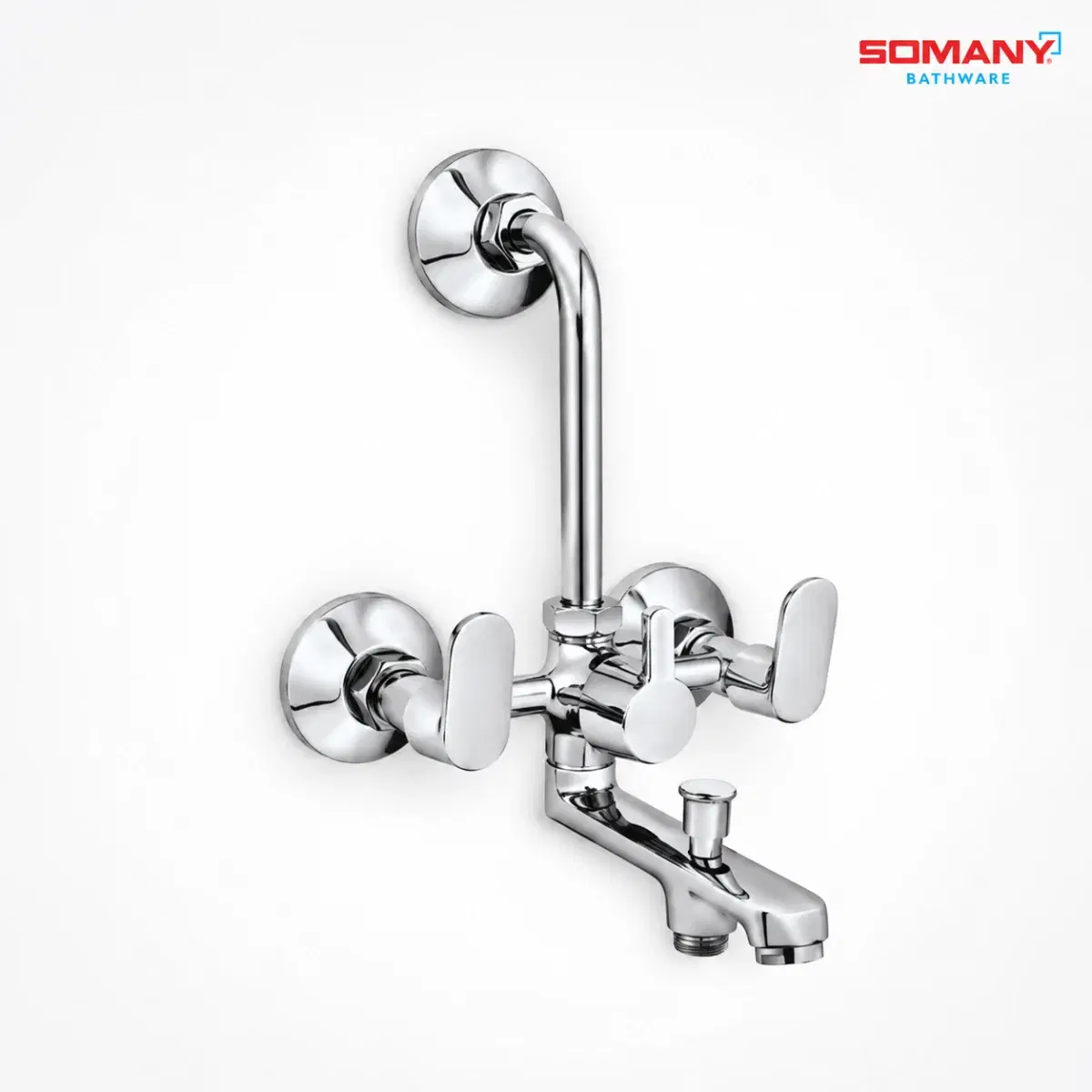 SOMANY DYNA Wall Mixer With Bend | Brass 3-IN-1 Wall Mixer With Provision For Over Head Shower |272201590051| - Image 1