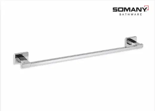 Somany Optimus Square Towel Rod 600mm | Premium Stainless Steel, Zinc & Brass | Stylish, Durable & Space-Saving Bathroom Accessory | 272151450041 - Image 1