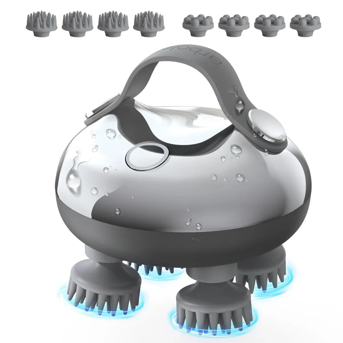 Trending Scalp Massager Rechargeable Head Massager Scalp Stress Relax, Waterproof Handheld Hair Scratcher with 8 Removable Massage Claws - Image 1