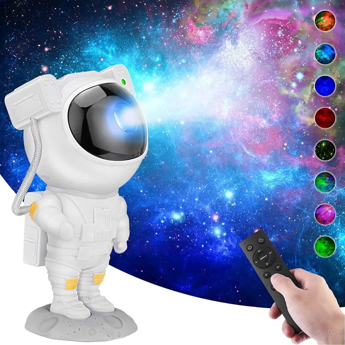 Astronaut Galaxy Projector Night Light – 360° Rotating Nebula Star Projector with Remote Control, Timer & Adjustable Head – LED Space Lamp for Kids’ Bedroom, Gaming Room, Home & Party Décor - Image 1