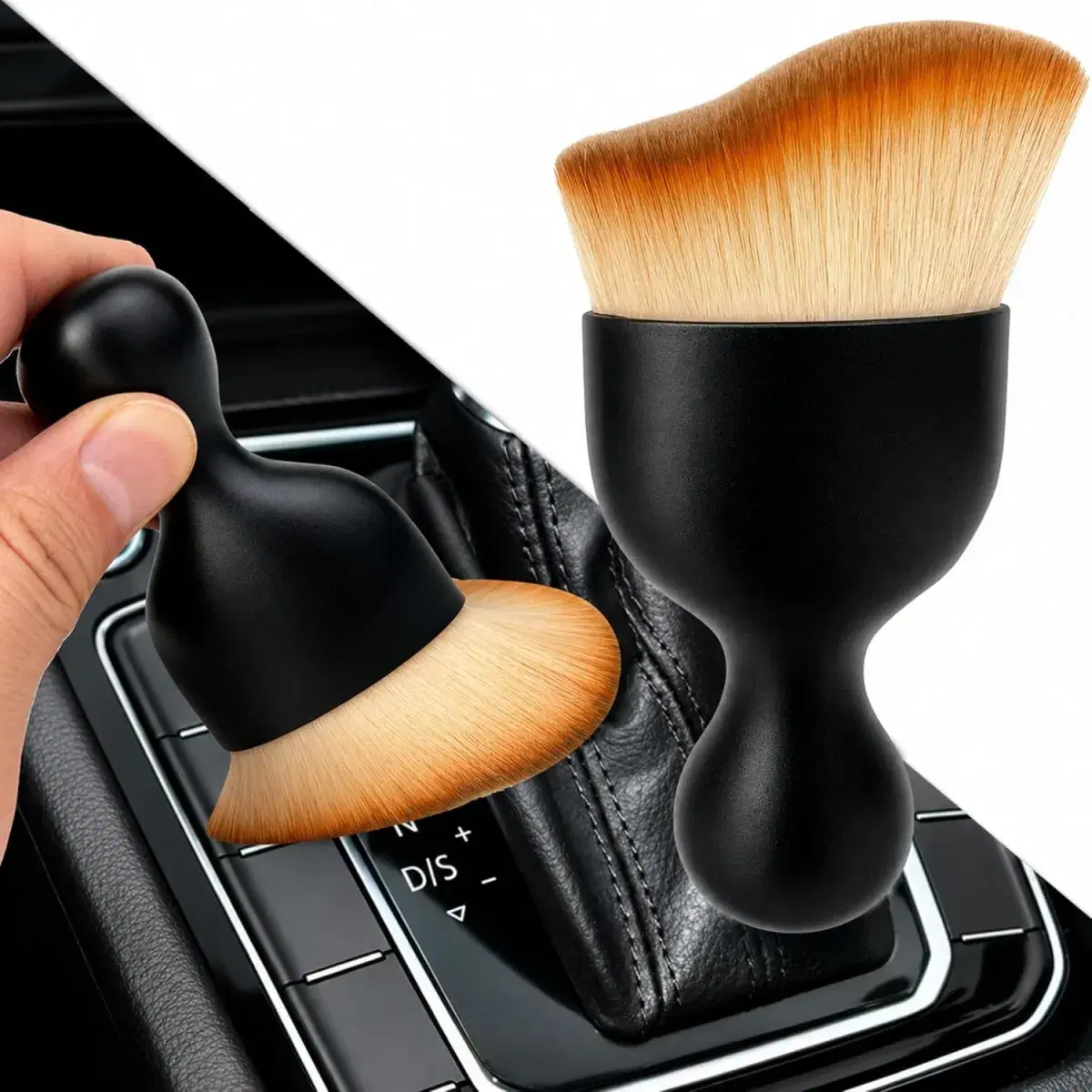 Car Interior Cleaning Brush with Dust Cover | Ultra Soft Bristle Auto Detailing Brush for Dashboard, AC Vent, Console, Leather & Touchscreen | Scratch Free Car Dust Cleaner Accessories New 2026 - Image 1