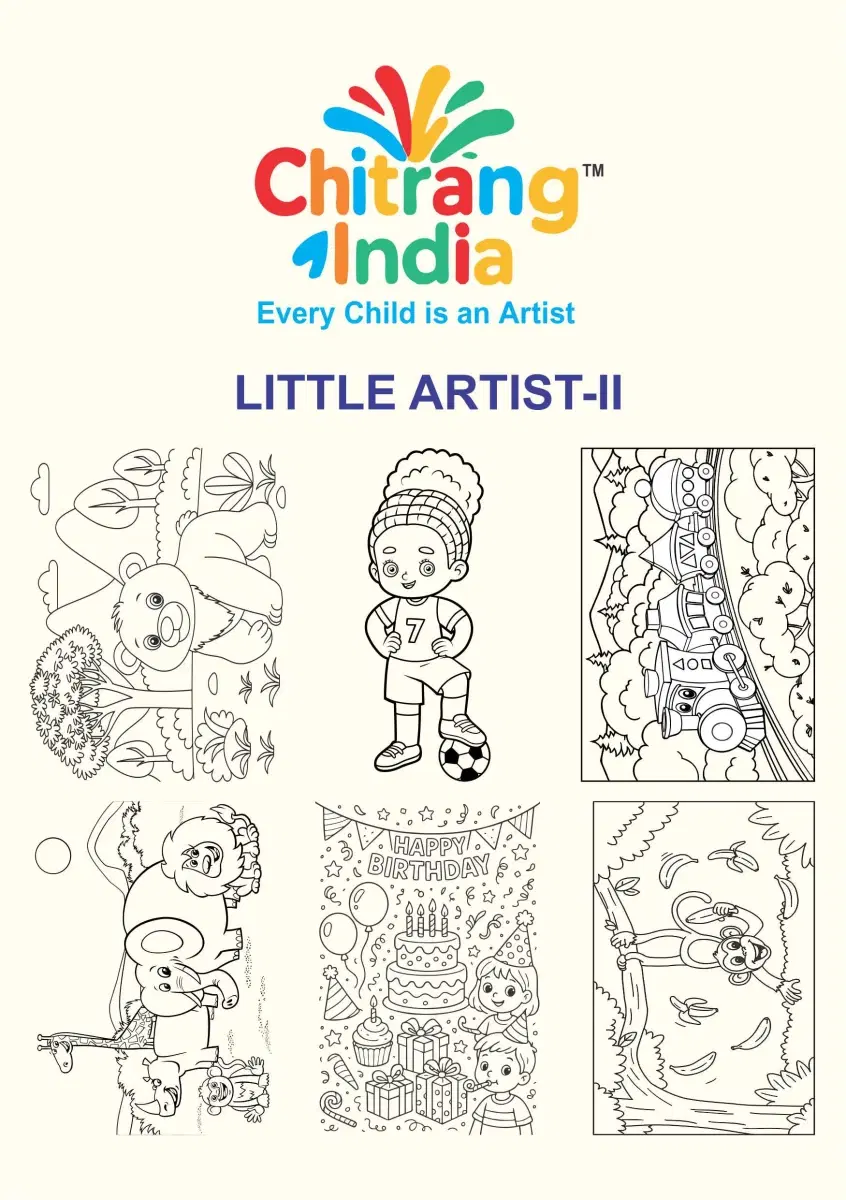 Chitrang India – Little Artist 2 | Jumbo Colouring Sheets Kit (Set of 6) - Image 1