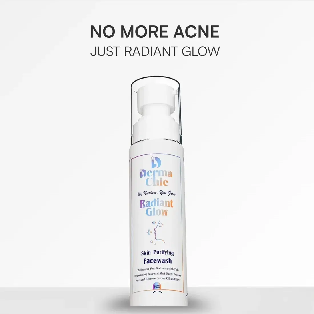 DermaChic Radiant Glow Facewash | Clears Pores & Brightens Skin | Face Wash (100 ml)
