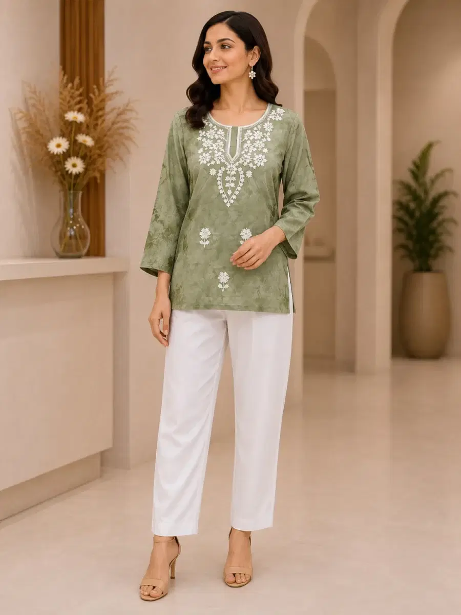 RAANO PURE COTTON EMB. LAKHNAVI KURTI